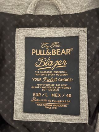 Americana gris Pull&Bear