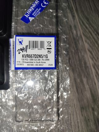 Memoria Ram DDR 2 Kingston de 1gb y 2gb