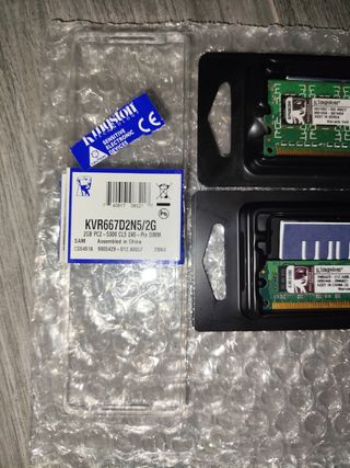 Memoria Ram DDR 2 Kingston de 1gb y 2gb