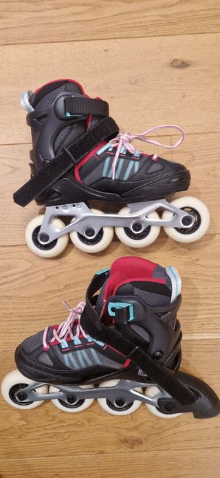 Patines en línea, bolsa y casco