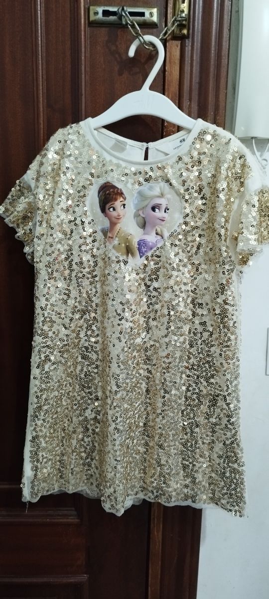 Vestido Frozen lentejuelas T7
