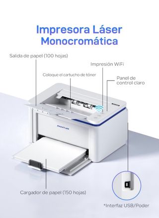 Pantum BP2309W Impresora Láser Blanca