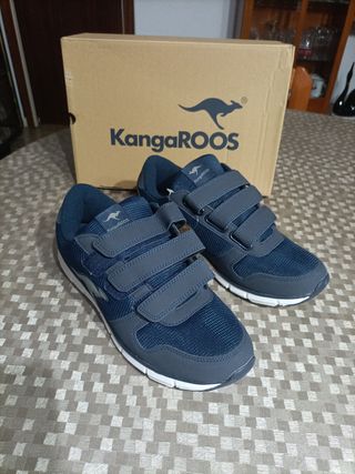 Zapatillas KangaROOS niño azul/gris