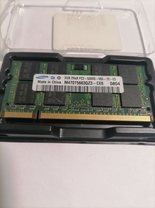 Memoria RAM Samsung 2GB DDR2 5300S Portátil