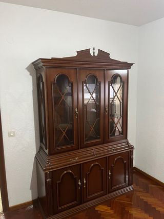 Librería Vitrina Salón Madera Cristal