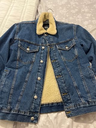 Chaqueta Vaquera Zara Borreguillo Talla 38
