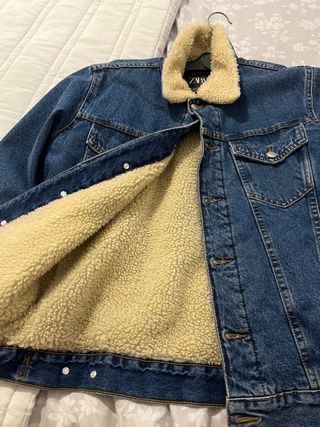 Chaqueta Vaquera Zara Borreguillo Talla 38