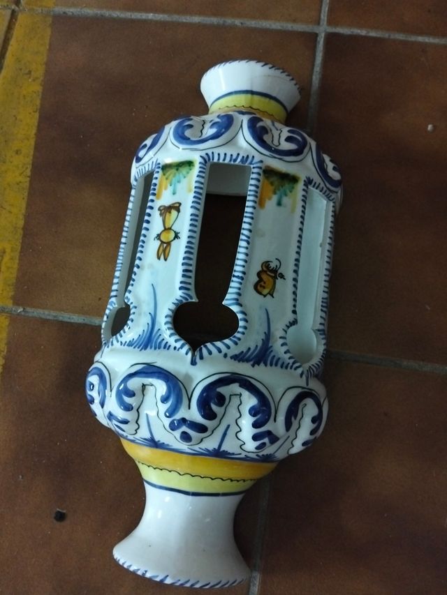 Cubre bombilla de cerámica decorado