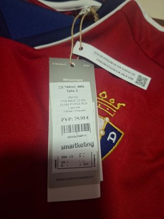 Camiseta Osasuna Adidas Talla L Temporada 22-23