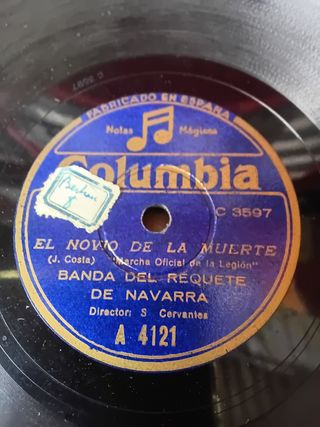 2 Discos gramófono "la canción del legionario" 