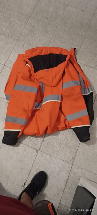 Chaqueta de trabajo naranja reflectante