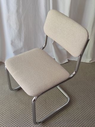 Silla Vintage Estilo Cesca Beige/Plata