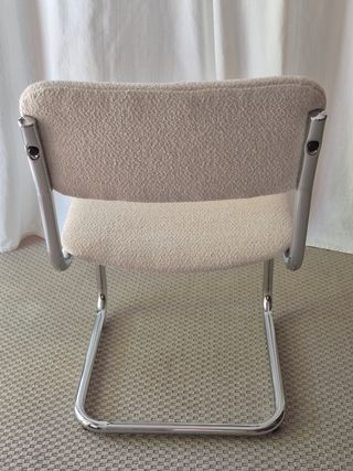 Silla Vintage Estilo Cesca Beige/Plata