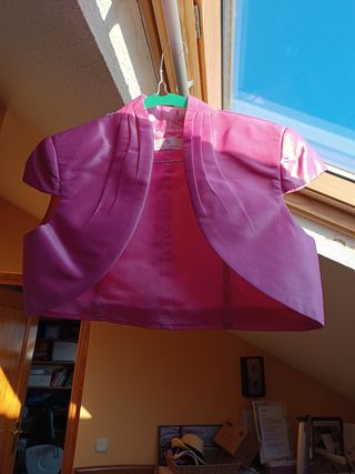 Vestido Sonia Peña Talla 38 Negro y Rosa