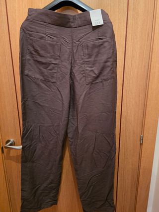 Pantalón Zara Marrón Talla L Hombre Nuevo
