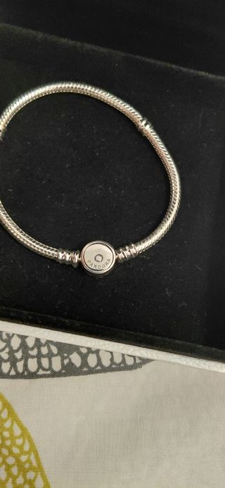 Pulsera Pandora Talla 17 Plata y Azul