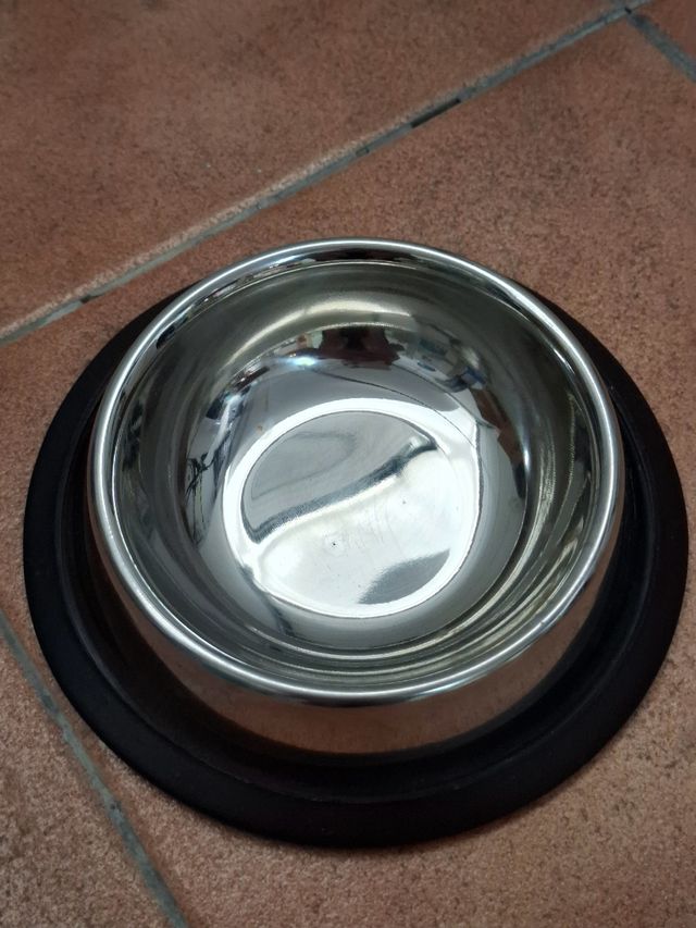 Plato Acero Inox Perro/Gato Antideslizante