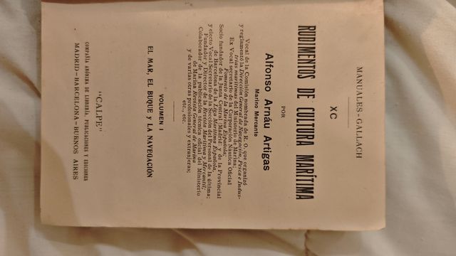 Rudimentos de Cultura Marítima TOMO 1.