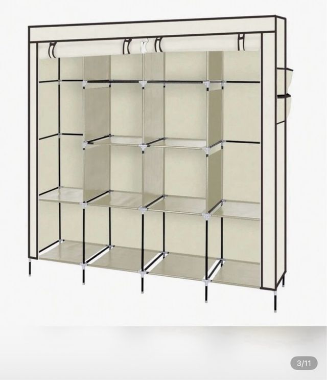 Armario portátil beige 45x170x167 