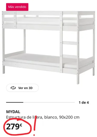 Litera de madera IKEA