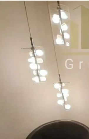 Lámpara colgante moderna cristal y metal