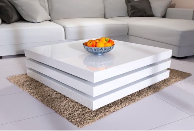 Mesa de centro moderna blanca