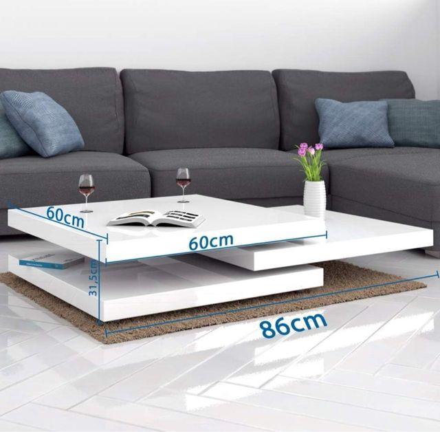 Mesa de centro moderna blanca