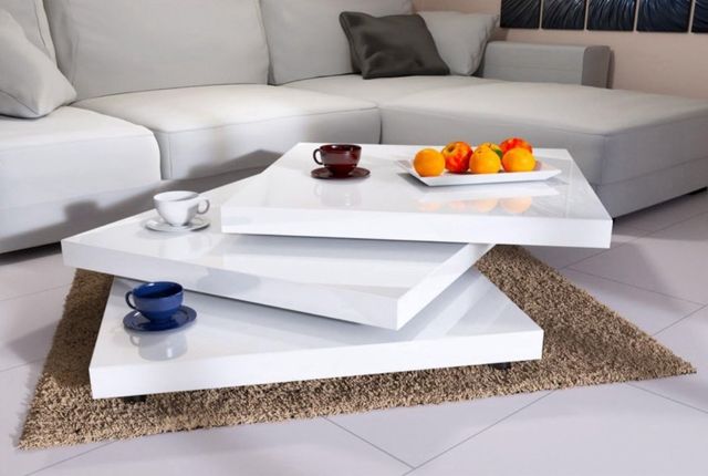 Mesa de centro moderna blanca