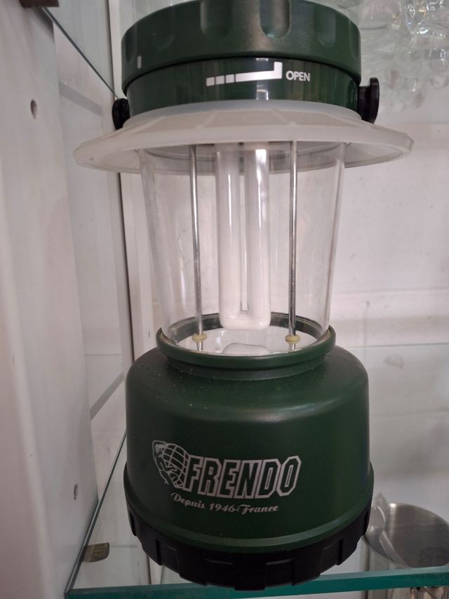 Lanterna da campeggio verde e trasparente Frendo