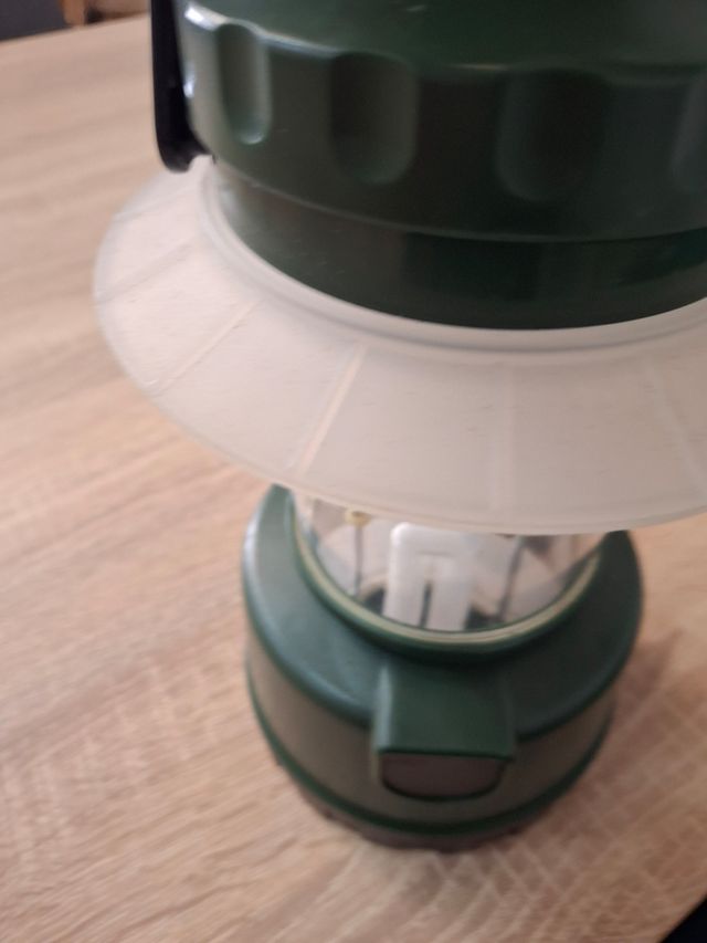 Lanterna da campeggio verde e trasparente Frendo