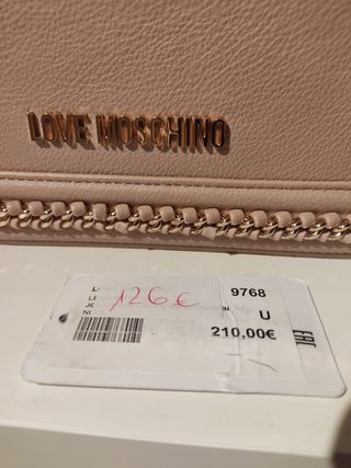 Bolso Moschino Beige Cadena Dorada