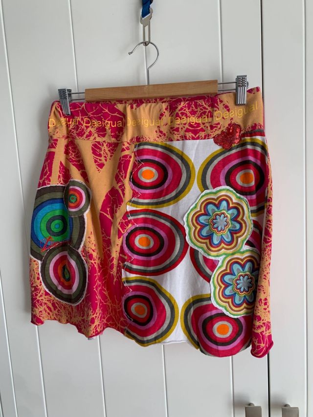 Falda Desigual Multicolor Talla L