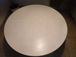 Mesa redonda extensible blanca Ikea Bjursta