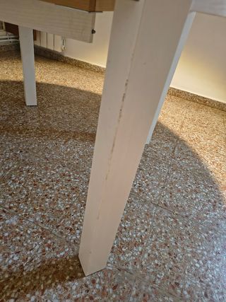 Mesa redonda extensible blanca Ikea Bjursta