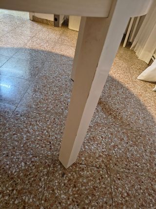 Mesa redonda extensible blanca Ikea Bjursta