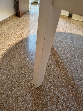 Mesa redonda extensible blanca Ikea Bjursta