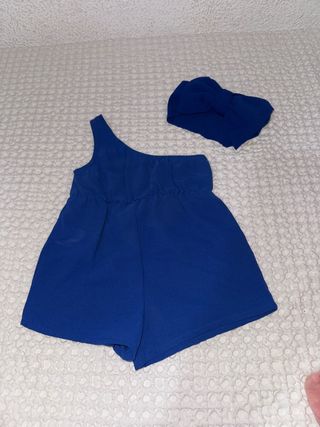 Mono azul niña con diadema