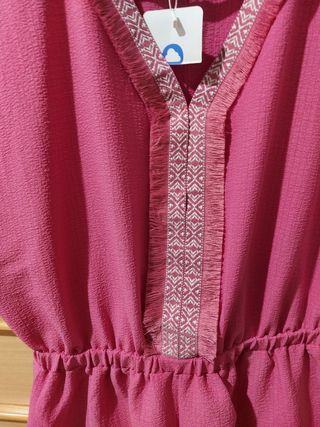 Traje pantalón corto rosa talla 16 