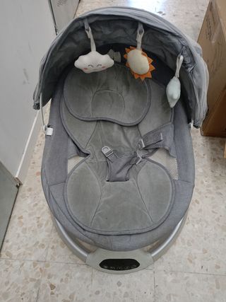Mecedora para bebé gris