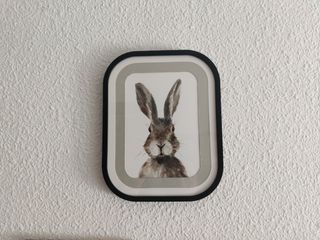 Pintura acuarela, cuadro, dibujo de conejo