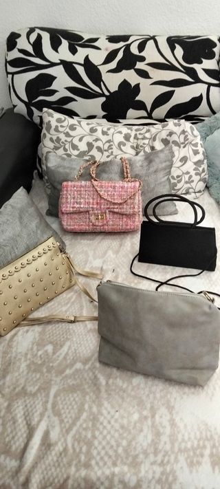 3 Bolsos Cartera + 1 Gris de regalo y todos por 10