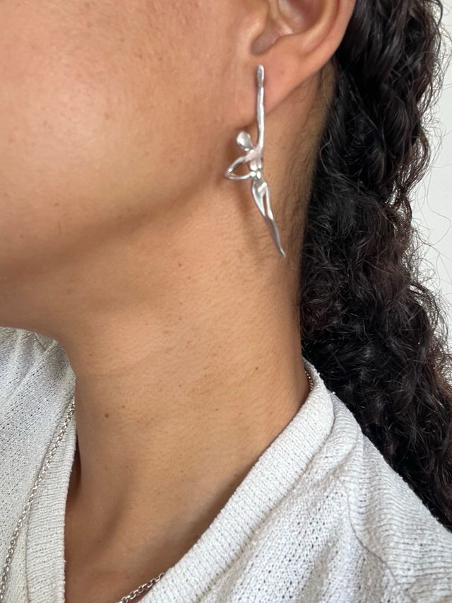 Collar + Pendientes Plata 925 Diseño Femenino