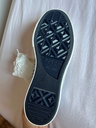 Converse plataforma cuadros vichy azul
