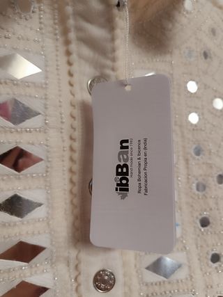 Cazadora vaquera blanca con espejos