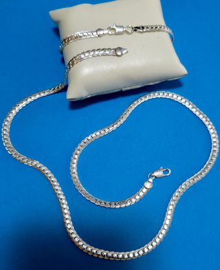 Collar y Pulsera de Plata 925 de 60/65 cm