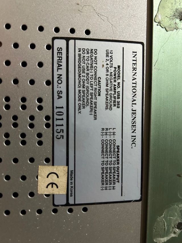 Amplificador Jensen USS 552 35W x2 150W Max