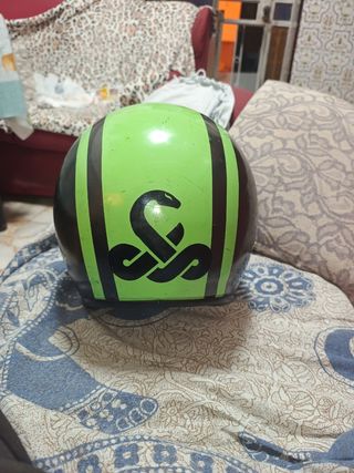 Casco integral M verde con visor