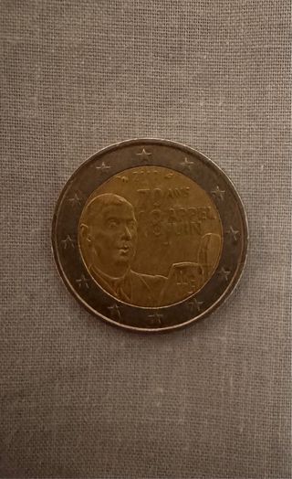 Moneda 2€ Francia 2010 Appel Du 18 Juin