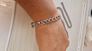 Parure collana e bracciale in acciaio inossidabile