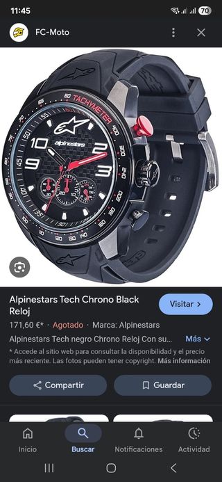 Reloj Alpinestars (nuevo a estrenar).